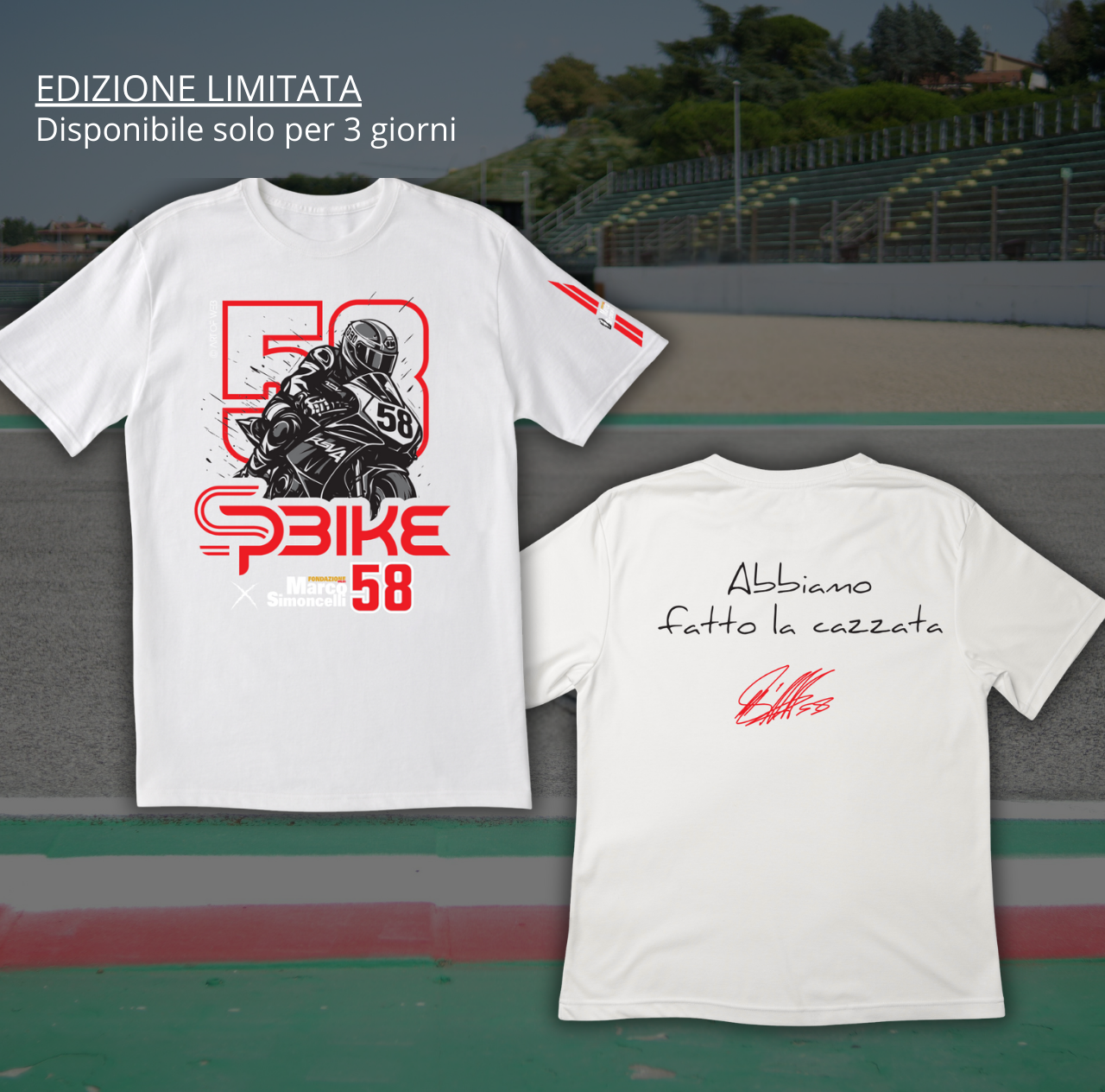 T-shirt SP Bike x Fondazione Marco Simoncelli Concorso APRILIA RSV4 Factory
